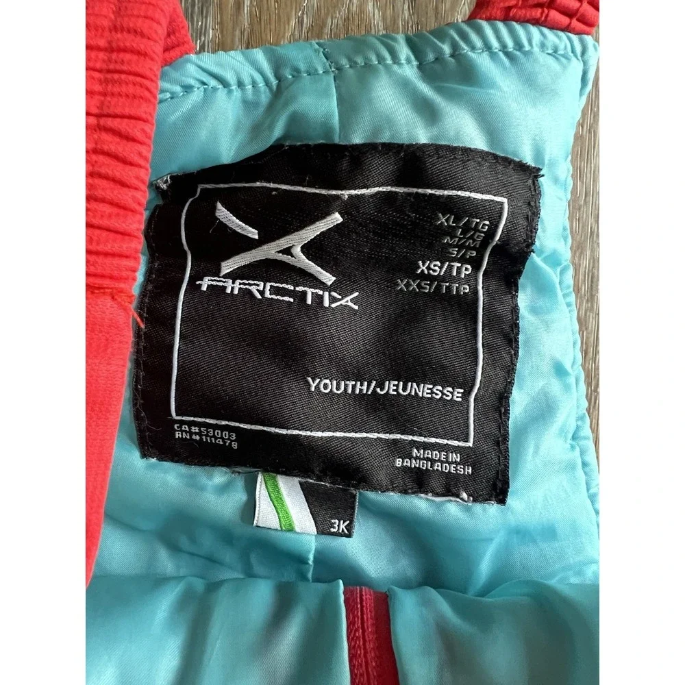 ARCTIX Winter Snow Bib Overalls Girls Youth Sz‎ XS Insulated Ski Snowboard Pink